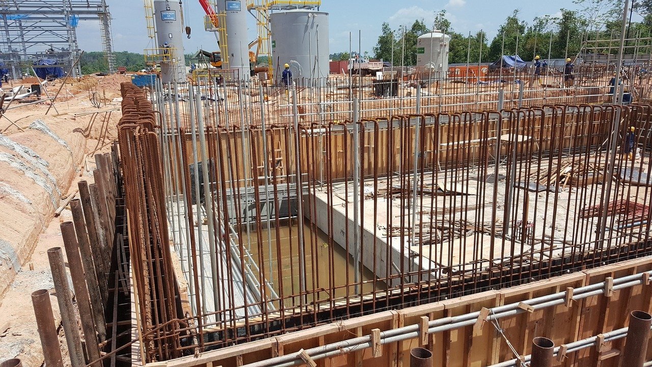 Cimentación estructural en obra