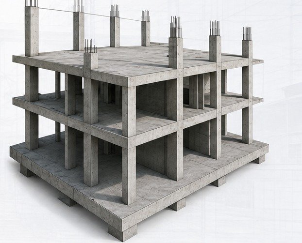 Concreto reforzado — cimentación y columnas con refuerzo en obra